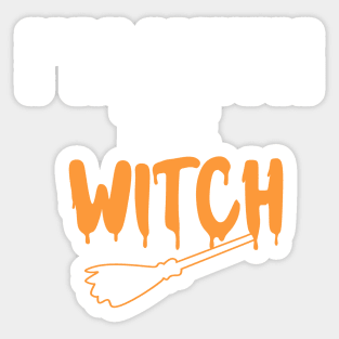 I'm With The Witch Sticker